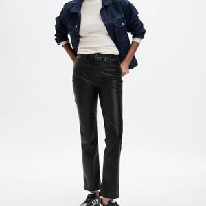 GAP -Size 16 New/ Never been worn- High Rise Vegan Leather Vintage Slim Pants.